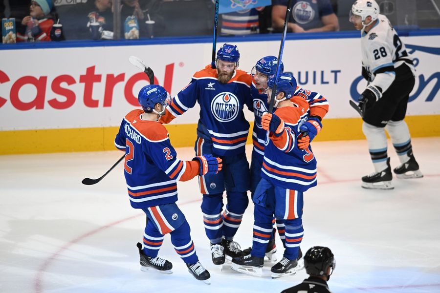 NHL: Utah at Edmonton Oilers