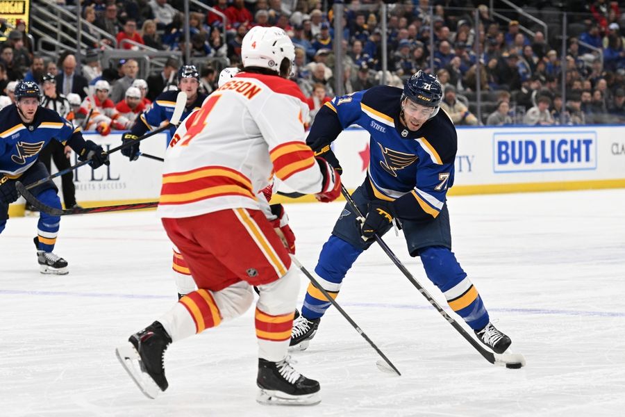 Radek Faksa's tally lifts Blues over Flames