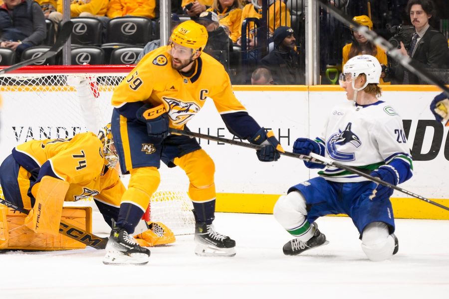 NHL: Vancouver Canucks at Nashville Predators