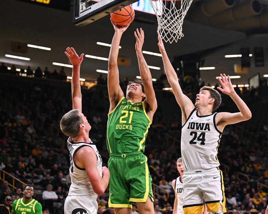 NCAA Basketball: Oregon at Iowa