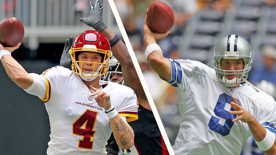 Taylor Heinicke kinda looks like a young Tony Romo