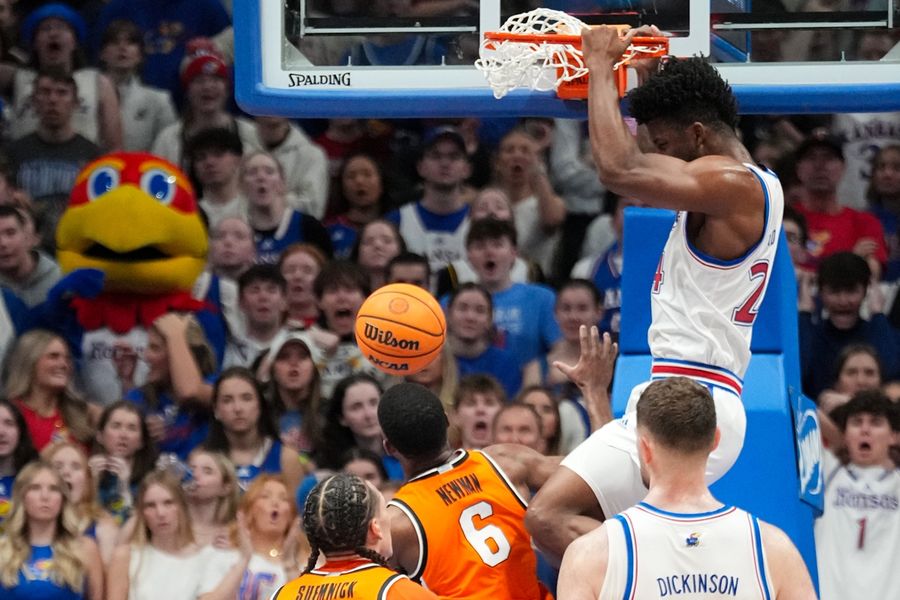 NCAA Basketball: Oklahoma State at Kansas