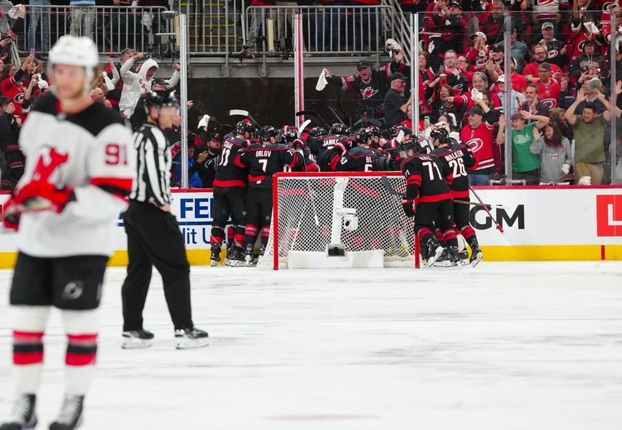 NHL: Stanley Cup Playoffs-New Jersey Devils at Carolina Hurricanes