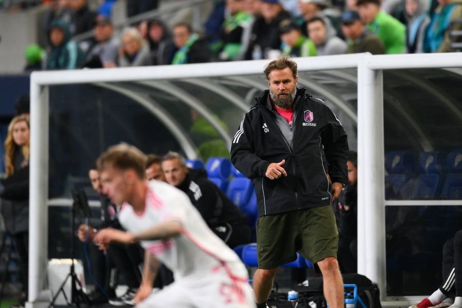 St. Louis City fire coach Olof Mellberg after 15 matches