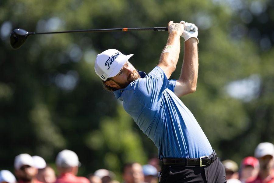 Cameron Young on top as Wyndham Championship halted by lightning