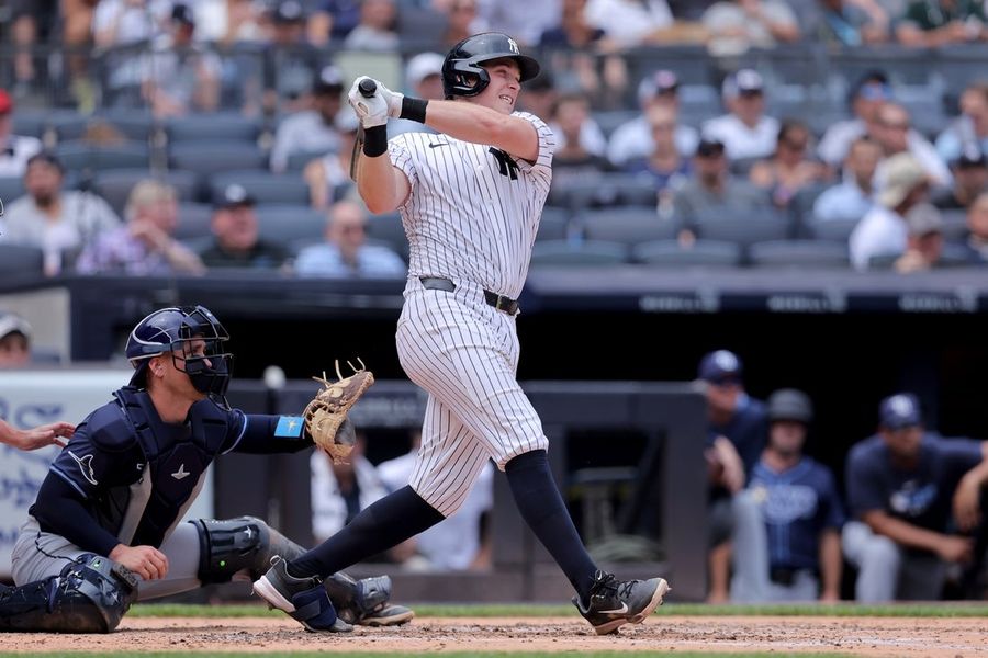 Yankees score early on homers, down skidding Rays