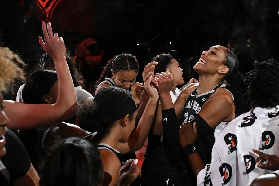 A'ja Wilson's double-double propels Aces over Mercury