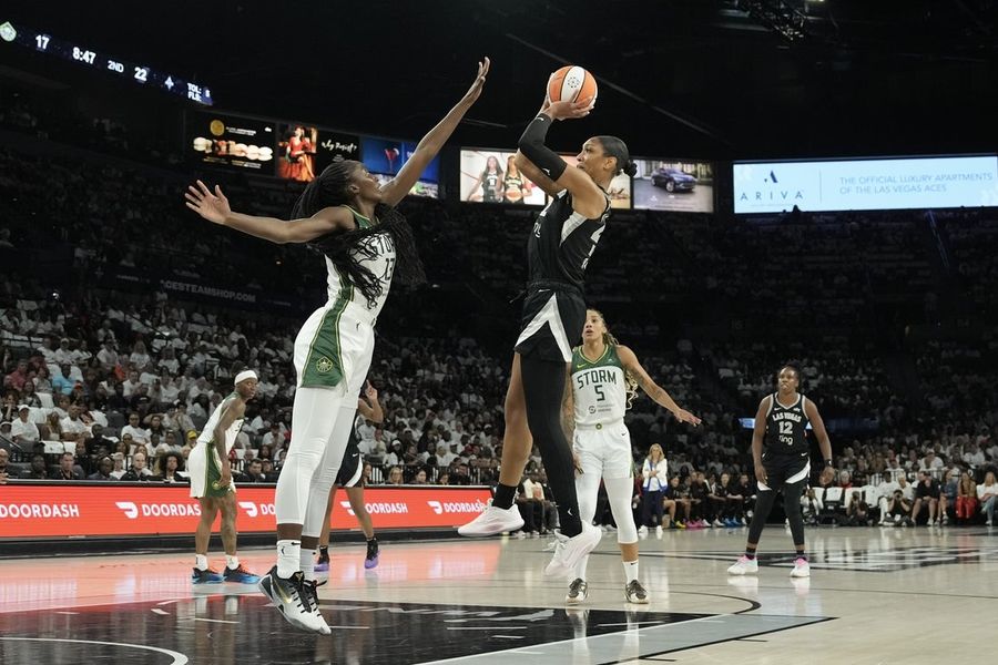 WNBA: Playoffs-Seattle Storm at Las Vegas Aces