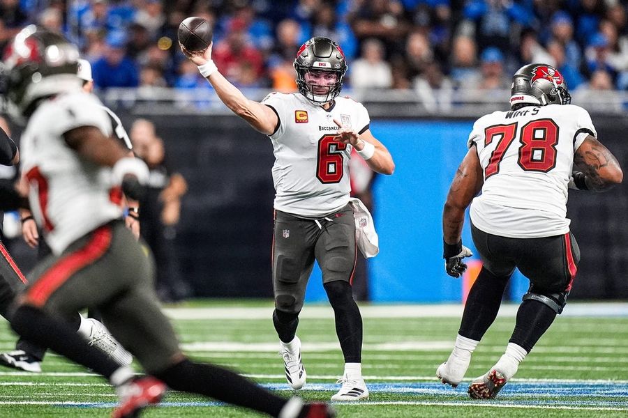 El mariscal de campo de los Bucs, Baker Mayfield (rodilla), mejora; el tackle ofensivo Vita Vea (pie) se lesiona.