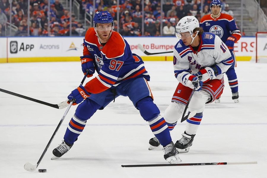 NHL: New York Rangers at Edmonton Oilers