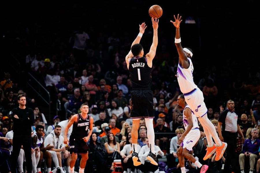 Devin Booker anota 36 puntos en la aplastante victoria de los Suns sobre los Jazz.