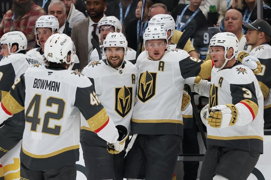 Jack Eichel's 3 points lead Golden Knights past Mammoth