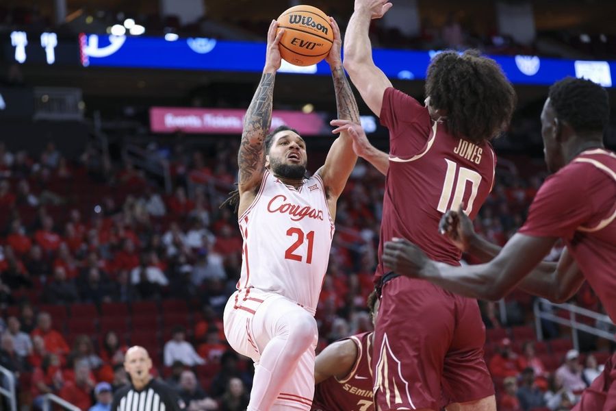 Emanuel Sharp tallies 27 points to carry No. 8 Houston past Florida State