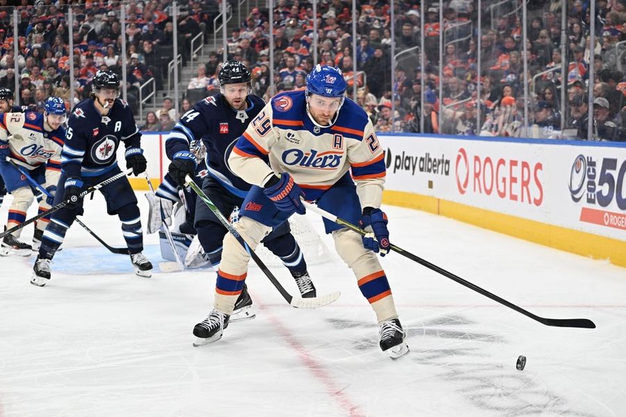 NHL: Winnipeg Jets at Edmonton Oilers