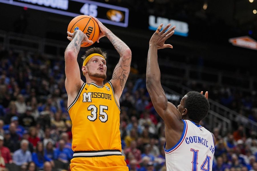 NCAA Basketball: Missouri at Kansas