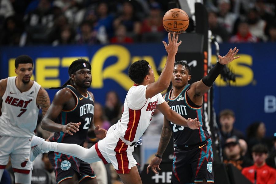 NBA: Miami Heat at Detroit Pistons