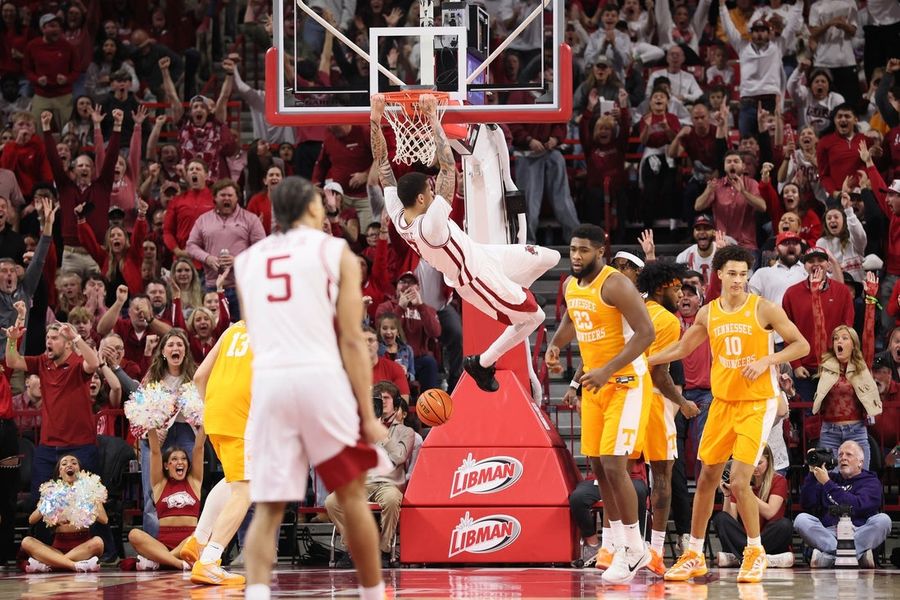 NCAA Basketball: Tennessee at Arkansas