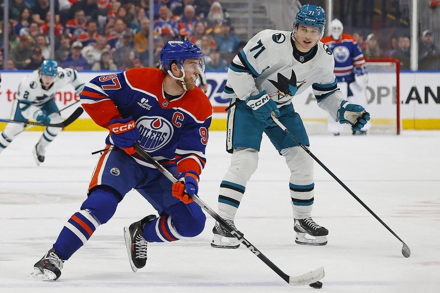 NHL: San Jose Sharks at Edmonton Oilers