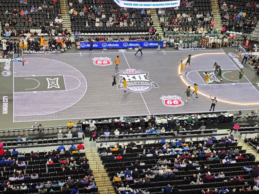 Big 12 tourney replaces 'slippery' LED glass court