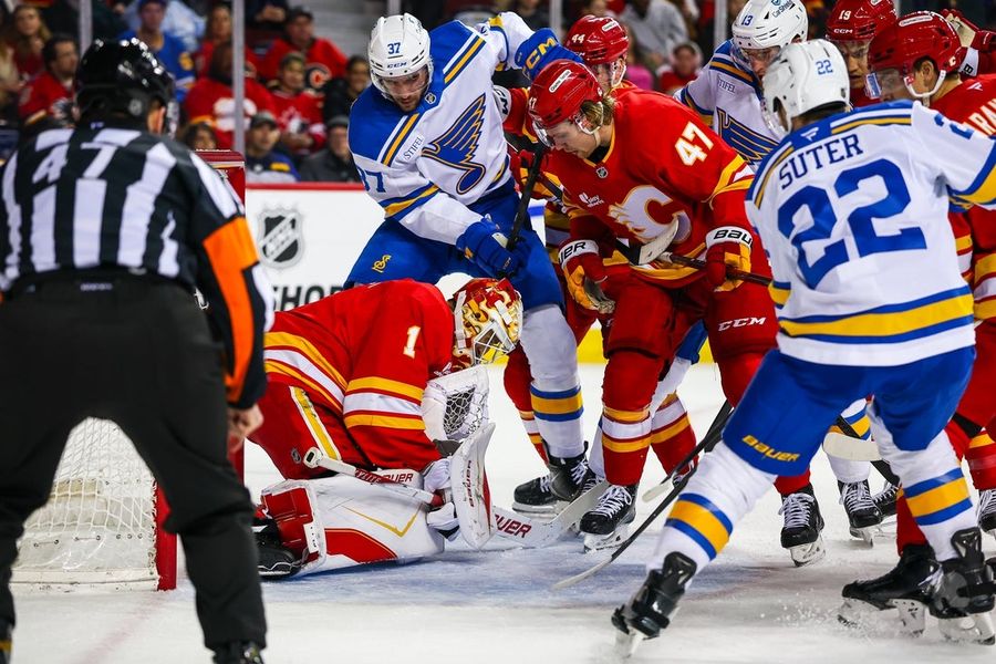 NHL: St. Louis Blues at Calgary Flames
