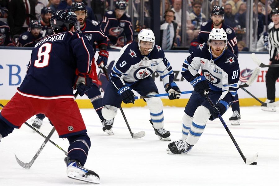 Kyle Connor scores twice to lead Jets past Blue Jackets