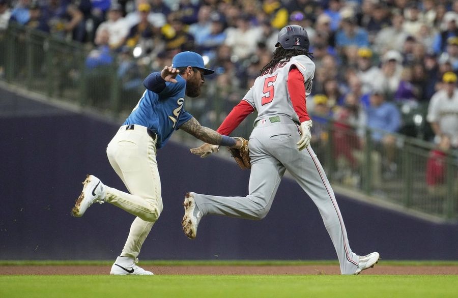 Foster Griffin, Nats stifle slumping Brewers offense