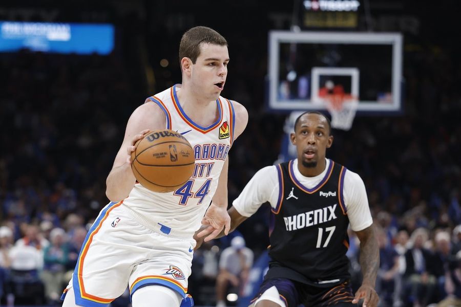 Thunder's Nikola Topic (back) expected to be ready for 2026-27 season
