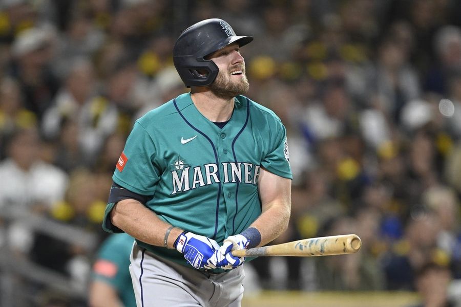 Deadspin | Padres rally with 5 runs in 9th to beat Mariners, extend win streak Apr 15, 2026; San Diego, California, USA; Seattle Mariners right fielder Luke Raley hits a two-run home run during the fifth inning against the San Diego Padres at Petco Park. All MLB players are wearing number 42 today to honor Jackie Robinson. Mandatory Credit: Denis Poroy-Imagn Images Jackson Merrill’s two-run double capped a five-run rally in the bottom of the ninth Wednesday night as the San Diego Padres stretched their winning streak to seven games with a wild 7-6 win over the visiting Seattle Mariners. Merrill lined a 2-2 fastball from reliever Jose Ferrer down the left field line, hitting the chalk and rolling into the corner. Luis Campusano scored the tying run and Ramon Laureano plated the winning run when Randy Arozarena wasn’t able to make a throw home as the ball slipped out of his hand. The hit made a winner of Alek Jacob (1-0), who tossed two scoreless innings in his first MLB outing of the year after being called up earlier in the day from Triple-A El Paso. Closer Andres Munoz (2-2) was charged with all five runs in the ninth and absorbed the loss. Munoz was one out from ending the game when he got pinch-hitter Fernando Tatis Jr. to line into a sacrifice fly to right. But Campusano and Laureano followed with consecutive RBI singles to set the stage for Merrill’s game-winner. Wasted in defeat for Seattle were Luke Raley’s four-hit game, including a two-run homer in the fifth that gave it a 6-0 lead, and a good game by starter Emerson Hancock. He retired the first 11 men he faced and left after six innings with a 6-2 cushion, allowing four hits and two runs with a walk and six strikeouts. The Mariners initiated scoring in the second when Dominic Canzone rifled a two-run double off the right field wall. They doubled the lead in the fourth when Brendan Donovan punched a two-run single to right against Randy Vasquez. After allowing only two runs in his first three starts, Vasquez lasted just four innings in this one, permitting five hits and four runs with four walks and six strikeouts. But he was taken off the hook by the ninth-inning rally. Xander Bogaerts slugged a two-run homer for San Diego in the sixth, his third of the year and the 200th of his career. –Field Level Media #Deadspin #Padres #rally #runs #9th #beat #Mariners #extend #win #streak Deadspin | Padres rally with 5 runs in 9th to beat Mariners, extend win streak Apr 15, 2026; San Diego, California, USA; Seattle Mariners right fielder Luke Raley hits a two-run home run during the fifth inning against the San Diego Padres at Petco Park. All MLB players are wearing number 42 today to honor Jackie Robinson. Mandatory Credit: Denis Poroy-Imagn Images Jackson Merrill’s two-run double capped a five-run rally in the bottom of the ninth Wednesday night as the San Diego Padres stretched their winning streak to seven games with a wild 7-6 win over the visiting Seattle Mariners. Merrill lined a 2-2 fastball from reliever Jose Ferrer down the left field line, hitting the chalk and rolling into the corner. Luis Campusano scored the tying run and Ramon Laureano plated the winning run when Randy Arozarena wasn’t able to make a throw home as the ball slipped out of his hand. The hit made a winner of Alek Jacob (1-0), who tossed two scoreless innings in his first MLB outing of the year after being called up earlier in the day from Triple-A El Paso. Closer Andres Munoz (2-2) was charged with all five runs in the ninth and absorbed the loss. Munoz was one out from ending the game when he got pinch-hitter Fernando Tatis Jr. to line into a sacrifice fly to right. But Campusano and Laureano followed with consecutive RBI singles to set the stage for Merrill’s game-winner. Wasted in defeat for Seattle were Luke Raley’s four-hit game, including a two-run homer in the fifth that gave it a 6-0 lead, and a good game by starter Emerson Hancock. He retired the first 11 men he faced and left after six innings with a 6-2 cushion, allowing four hits and two runs with a walk and six strikeouts. The Mariners initiated scoring in the second when Dominic Canzone rifled a two-run double off the right field wall. They doubled the lead in the fourth when Brendan Donovan punched a two-run single to right against Randy Vasquez. After allowing only two runs in his first three starts, Vasquez lasted just four innings in this one, permitting five hits and four runs with four walks and six strikeouts. But he was taken off the hook by the ninth-inning rally. Xander Bogaerts slugged a two-run homer for San Diego in the sixth, his third of the year and the 200th of his career. –Field Level Media #Deadspin #Padres #rally #runs #9th #beat #Mariners #extend #win #streak