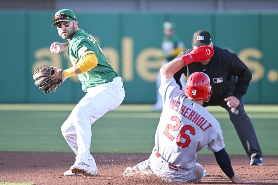 MLB: St. Louis Cardinals at Athletics