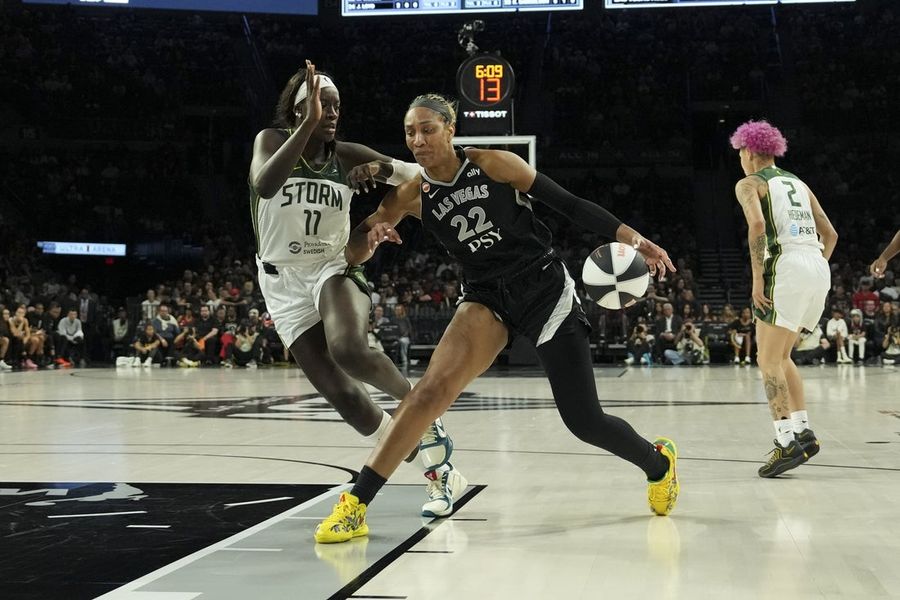 Aces' A'ja Wilson, after historic night, takes aim at Fire 