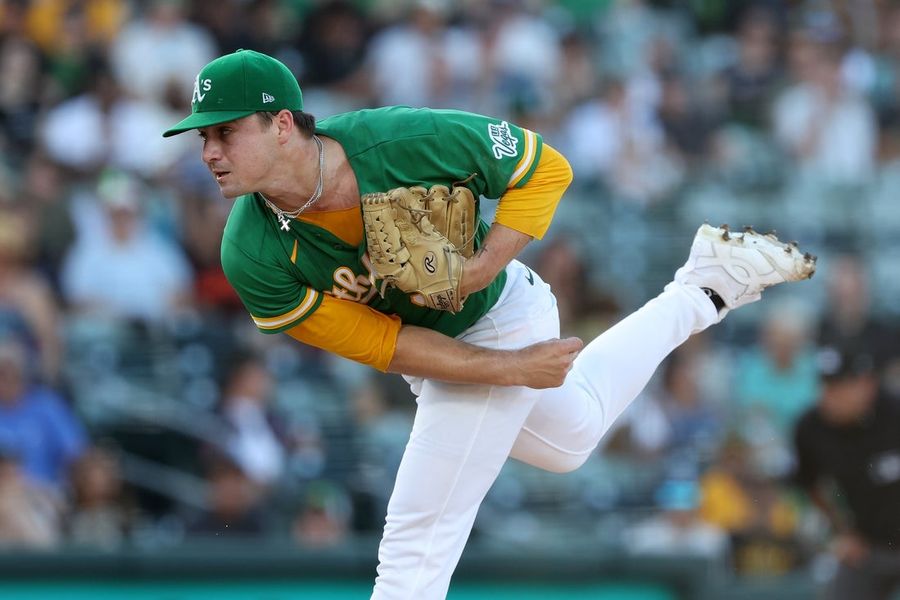 J.T. Ginn aims for different ending as A's host Angels