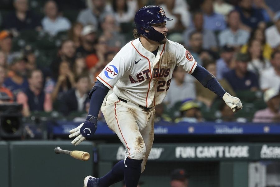 Astros' Raynel Delgado delivers game-winning hit in second career game