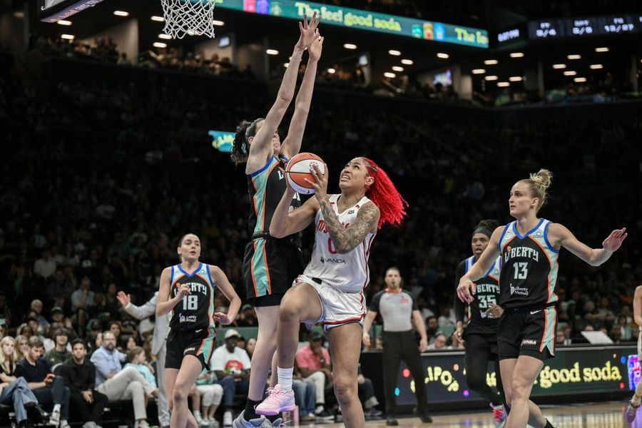 Kiki Iriafen, Mystics rally to end Liberty's 8-game winning streak
