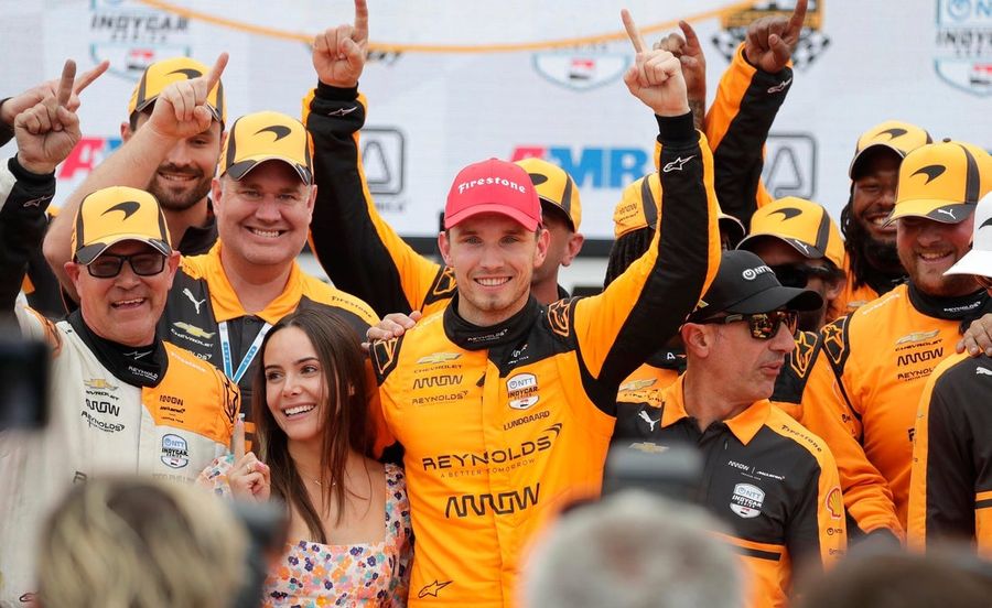 Christian Lundgaard overcomes early collision to win XPEL Grand Prix