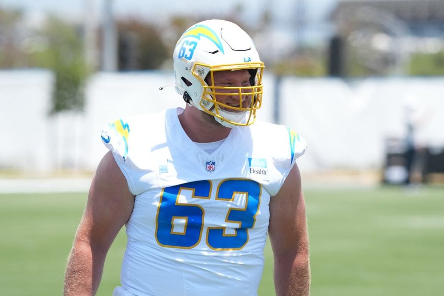 Chargers C Tyler Biadasz carted off field with leg injury