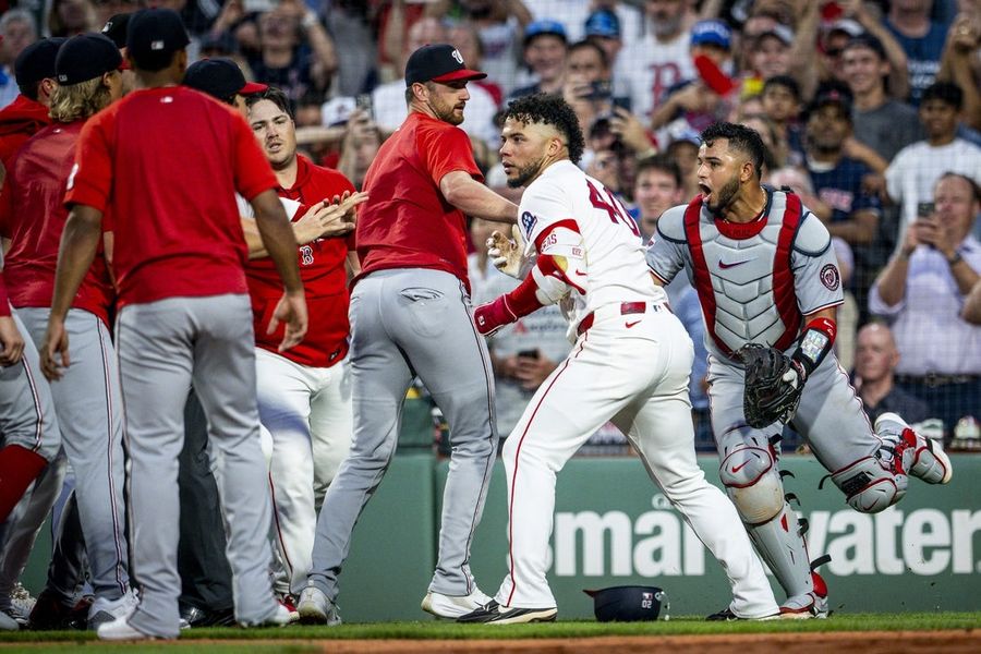 Nationals' Cade Cavalli, Red Sox's Willson Contreras suspended 7 games for fracas