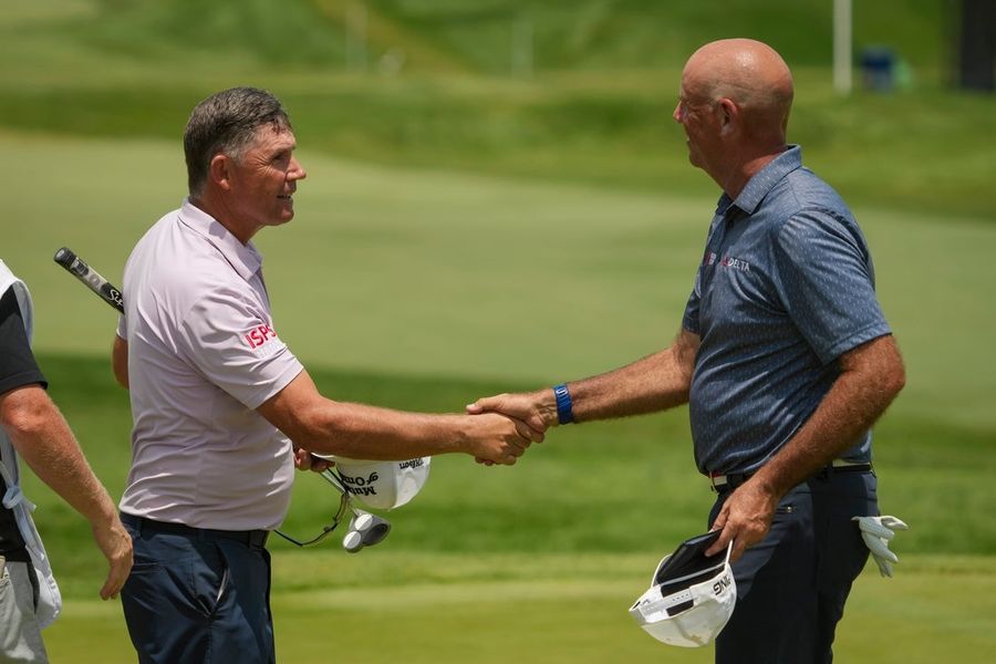 Stewart Cink, Padraig Harrington prepared for another U.S. Senior Open showdown