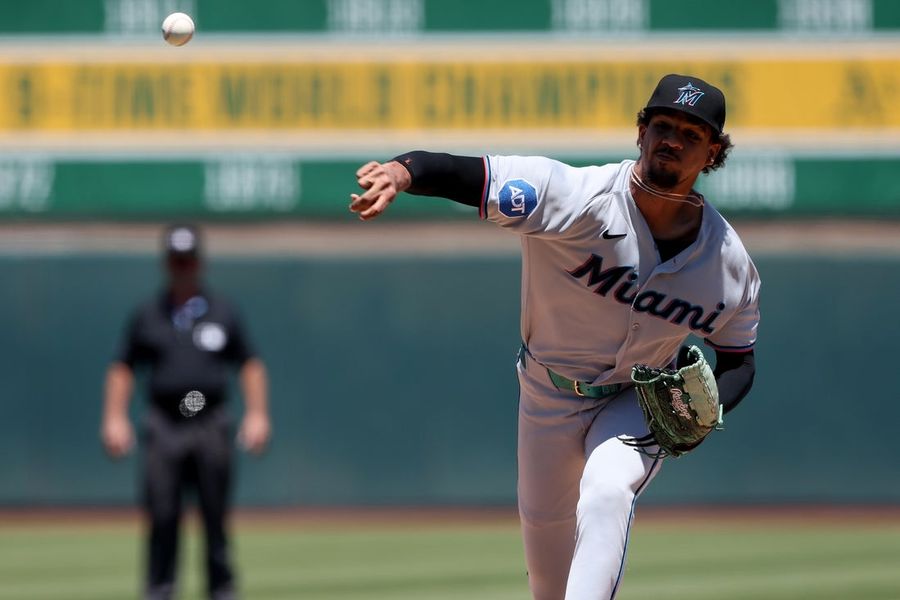 Eury Perez lança 7 entradas perfeitas, Marlins seguram a vitória contra os Athletics.
