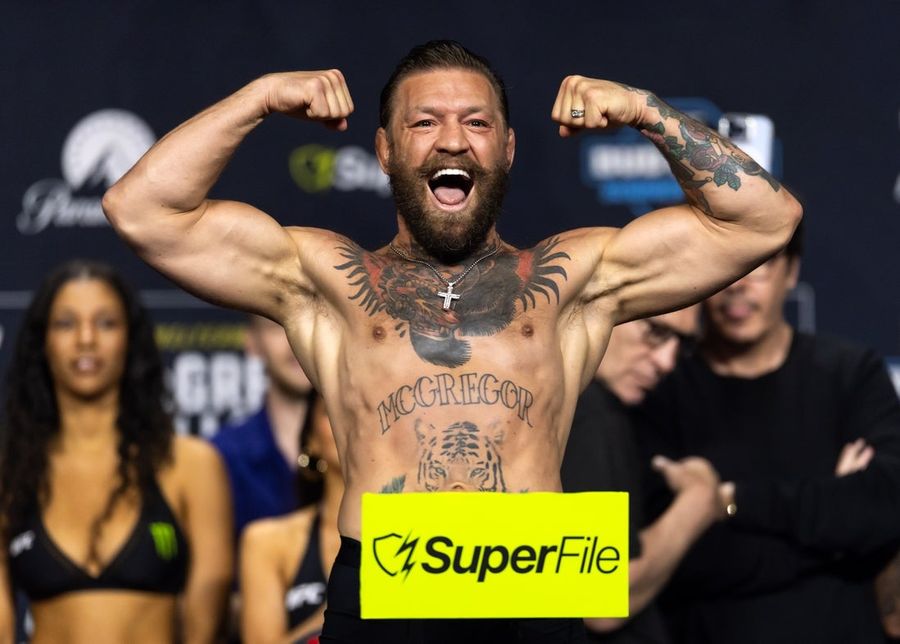 Conor McGregor weighs in at 170.5 for UFC 329 bout vs. Max Holloway
