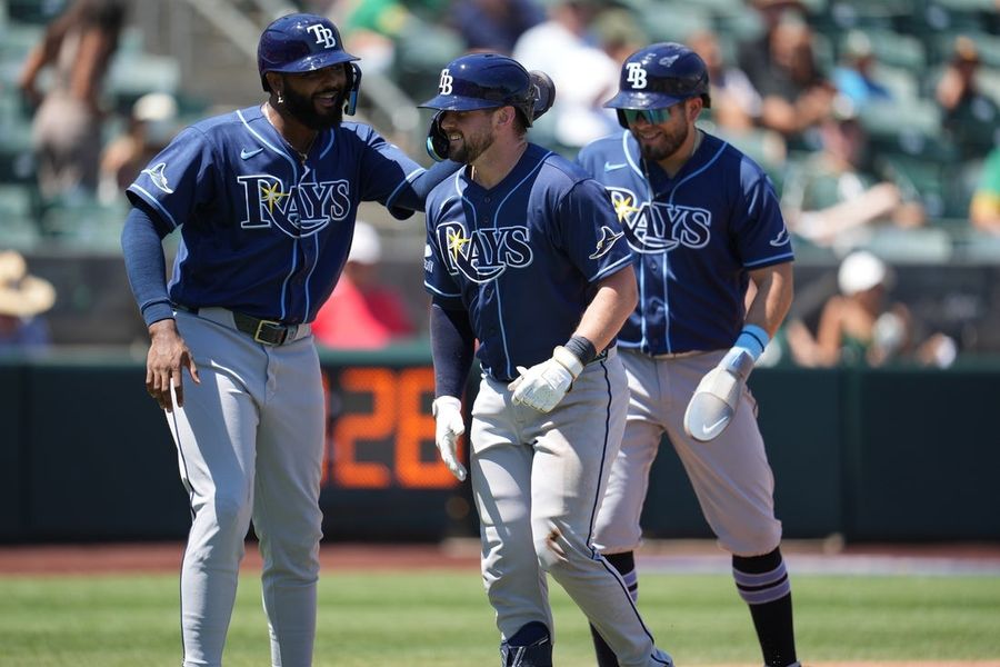 Rays cap perfect road trip with trouncing of As