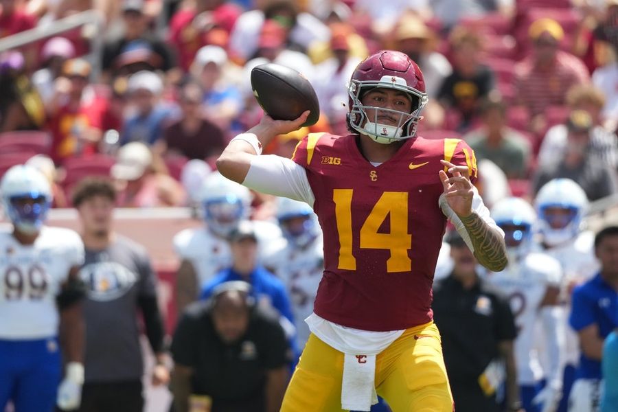 Jayden Maiava, No. 14 USC cruise to victory over San Jose State