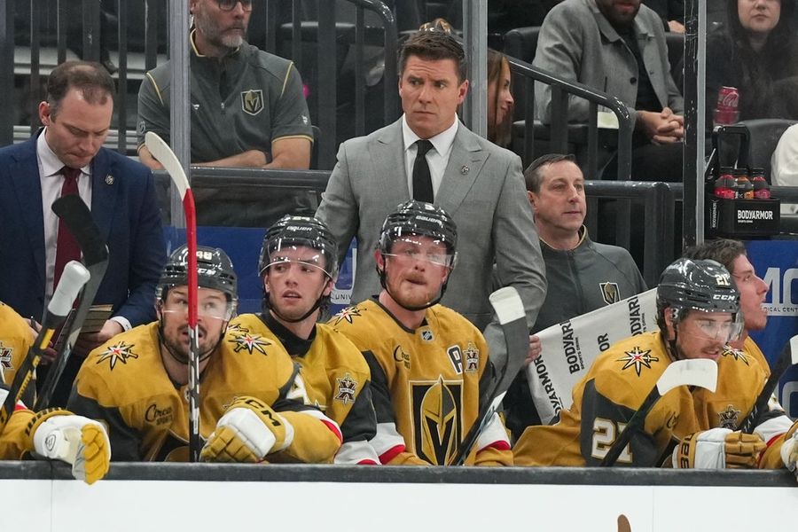 Knights try to shake off blowout as Blues continue homestand