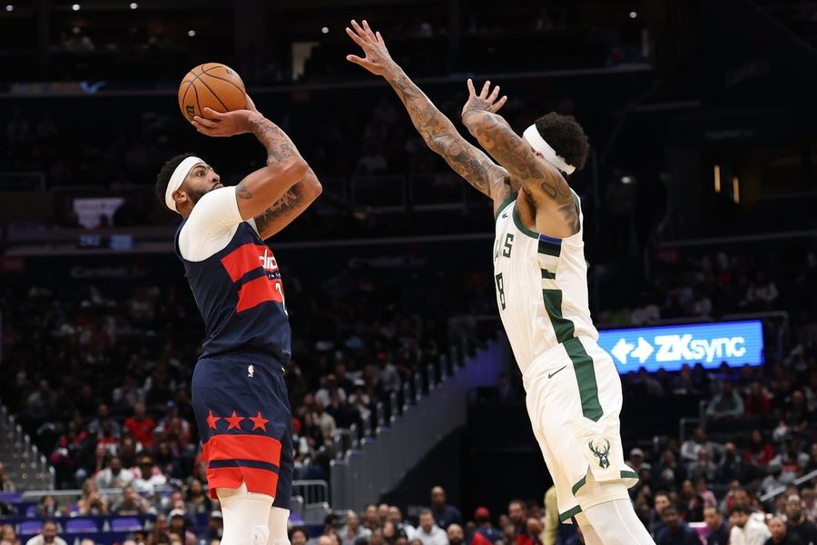 Anthony Davis (34 points), Wizards ride 21-2 surge to upend Bucks
