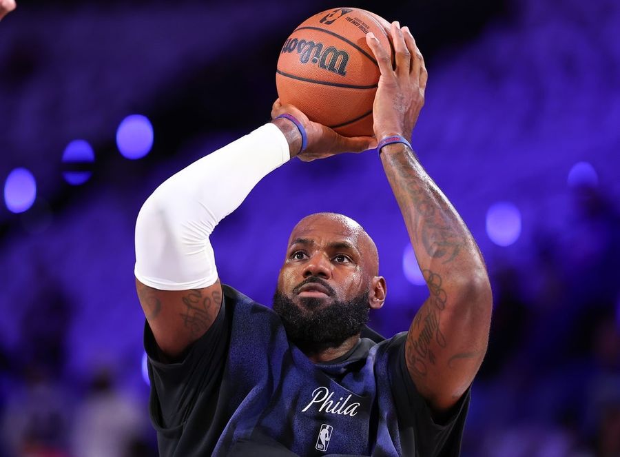 76ers' LeBron James (back management) out vs. visiting Bucks