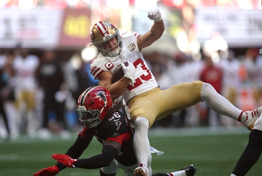 49ers RB Christian McCaffrey (thigh) exits in first half