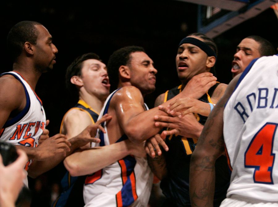 It's been 17 years since Carmelo Anthony punched Mardy Collins