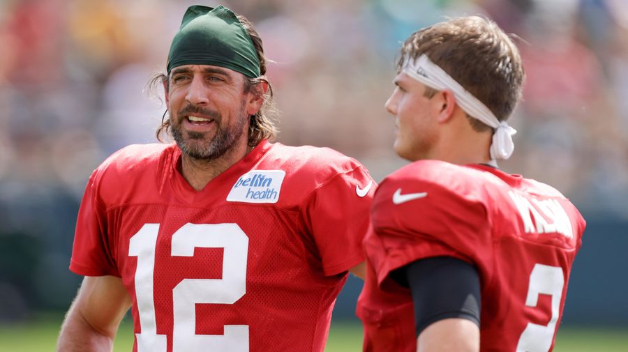 How long before Aaron Rodgers complains about his new O-line?