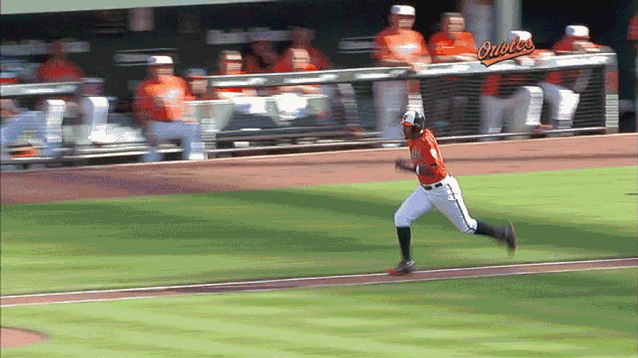 Adam Jones Takes Out Umpire While Running To Second Base