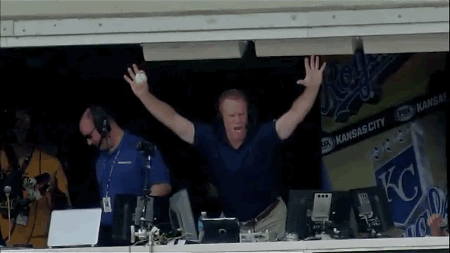Rex Hudler Catches Foul Ball, Flexes, Gives Ball To Fan
