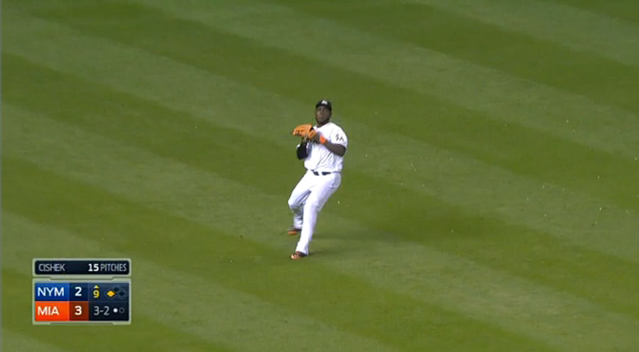 Marcell Ozuna Ends The Game With A Perfect Laser To Home Plate
